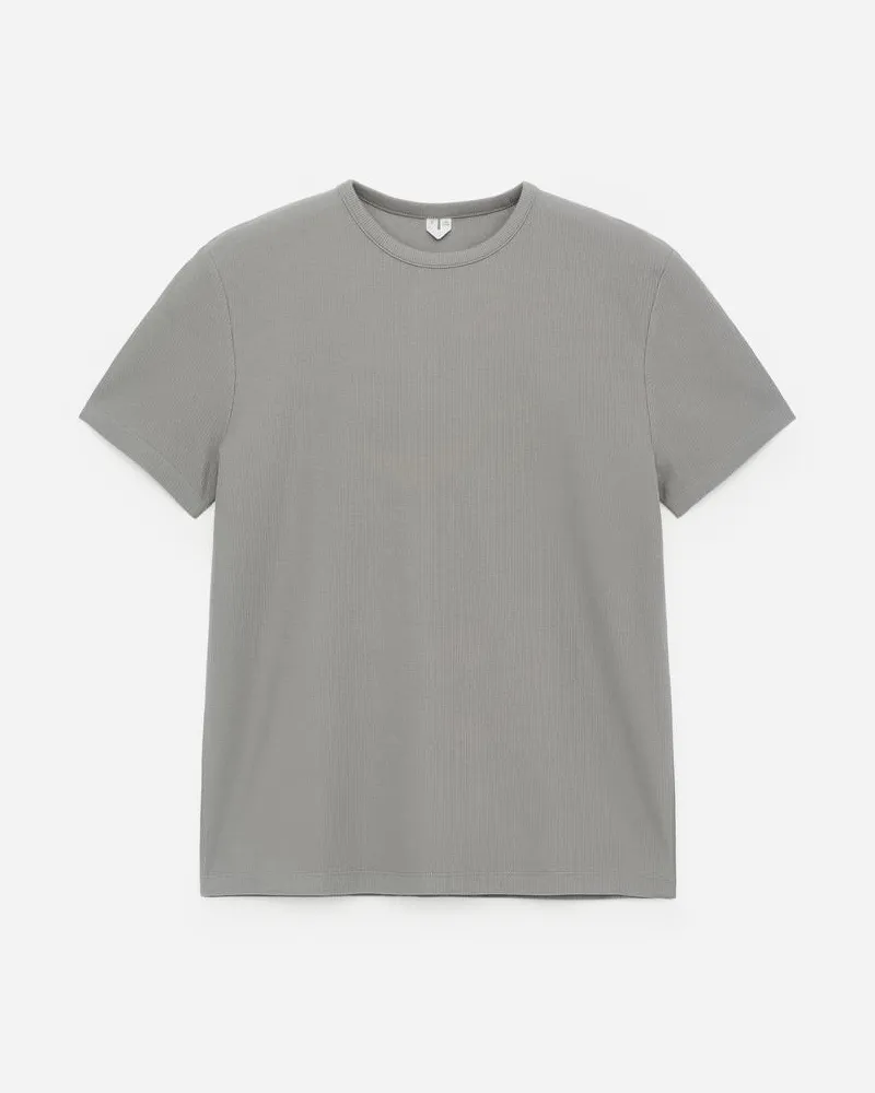 Arket Körpernahes Baumwoll-T-Shirt -Grau Grau
