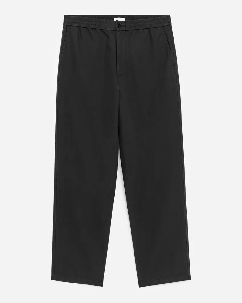 Arket Hose Aus Leinenmix -Schwarz Schwarz