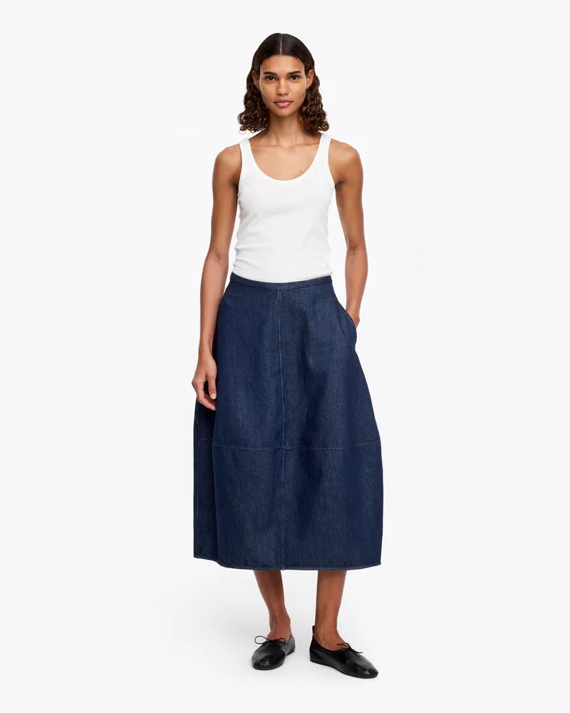 Arket Jeansrock Mit Barrel-Schnitt -Blau Blau
