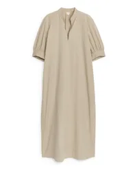 Arket Maxikleid mit Puffärmeln Beige