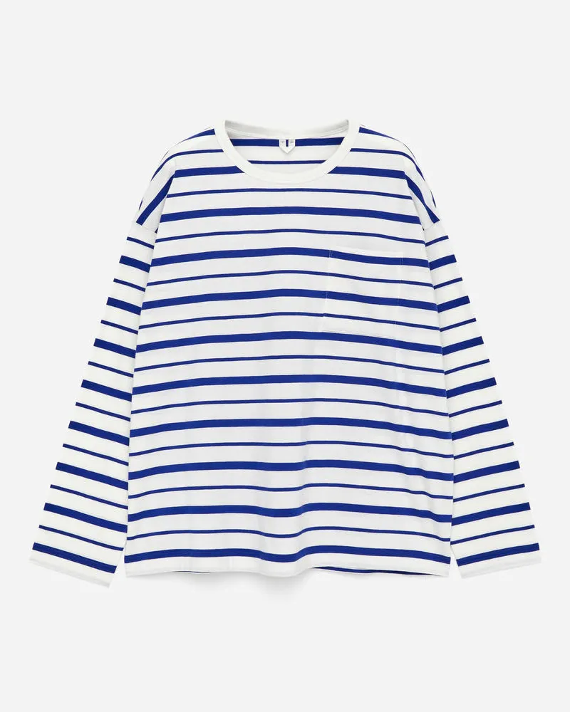Arket Shiro Lockeres T-Shirt - Blau|Weiß|Mehrfarbig Blau
