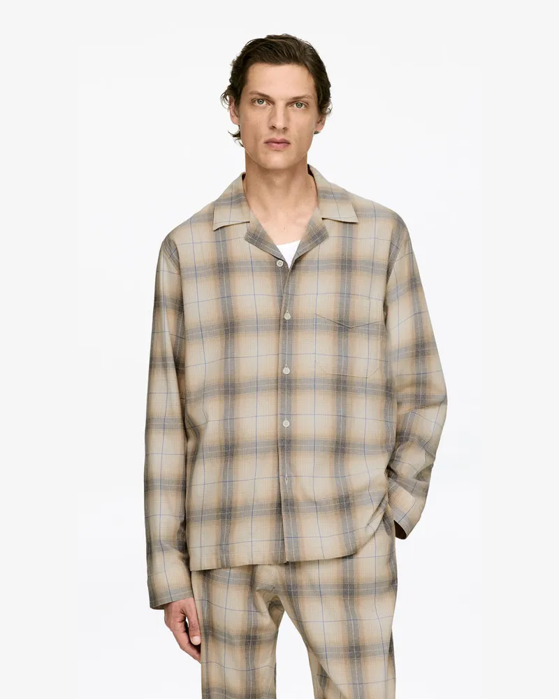 Arket Pyjamahemd Aus Flanell -Beige Beige