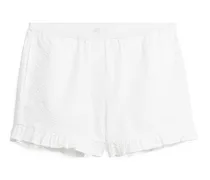Seersucker-Shorts mit Rüschen