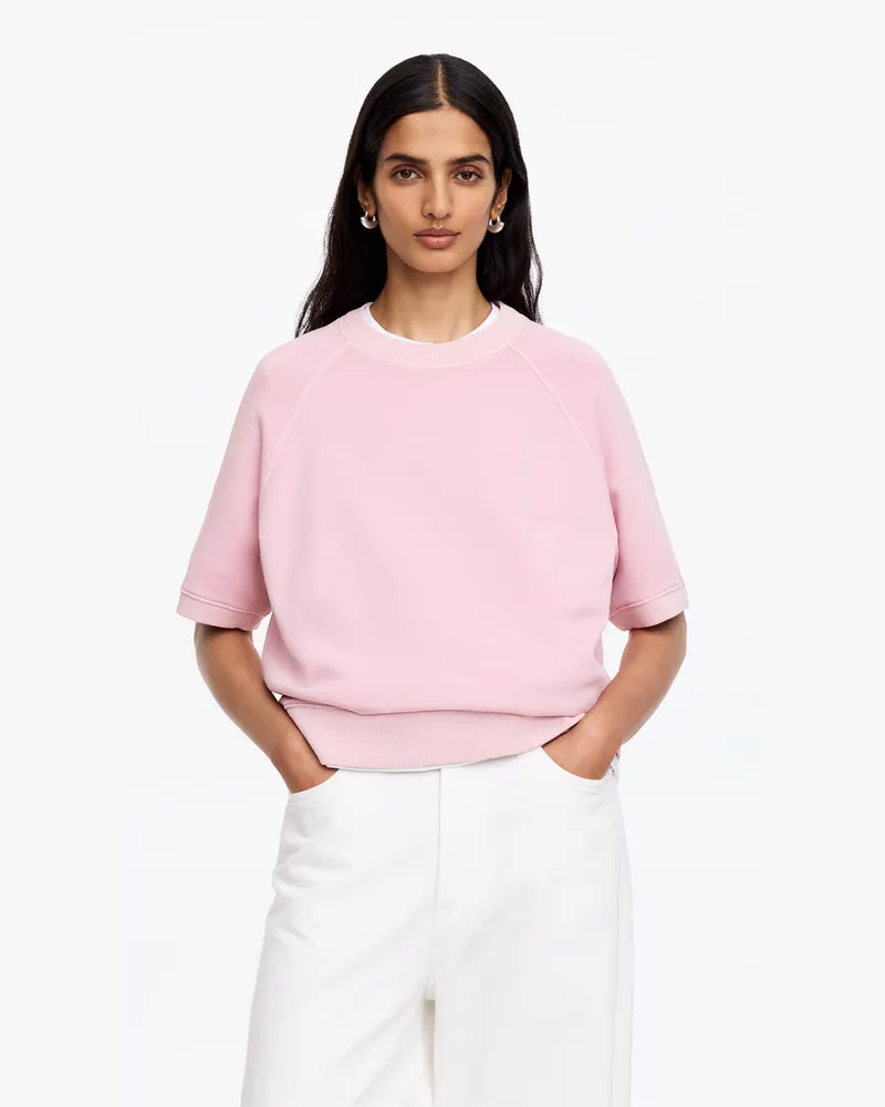 Arket Sweatshirt Aus French Terry -Rosa Rosa