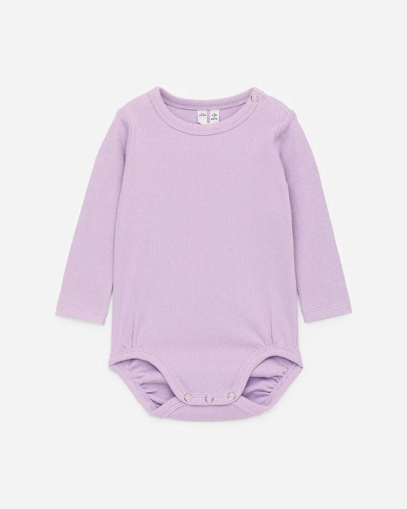 Arket Gerippter Langarmbody - Lila Lila