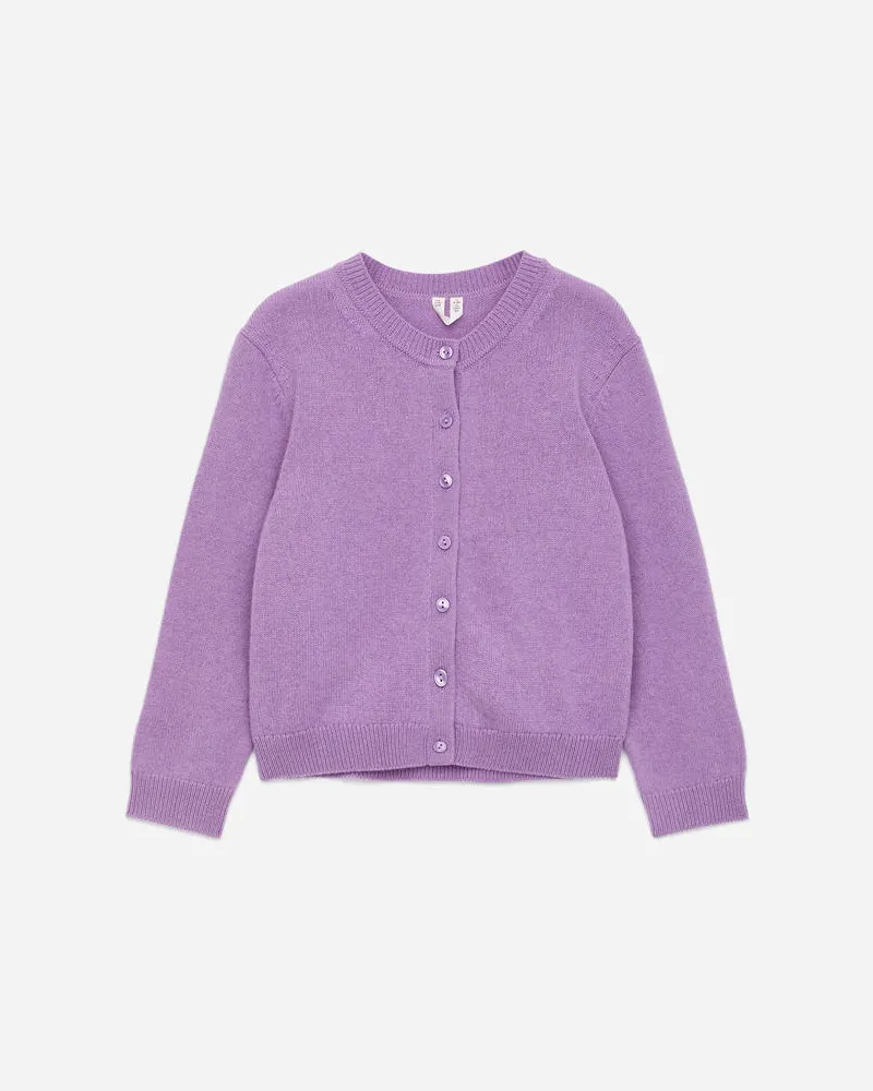 Arket Strickjacke Aus Wolle -Lila Lila