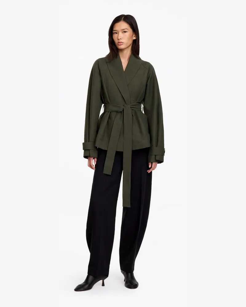 Arket Jacke Mit Schalkragen -Grün Grün
