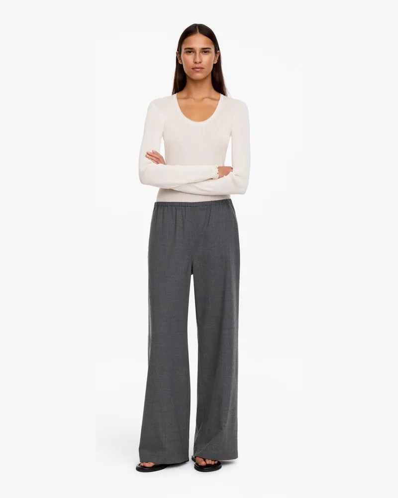 Arket Flanellhose Aus Wollmischung -Grau Grau
