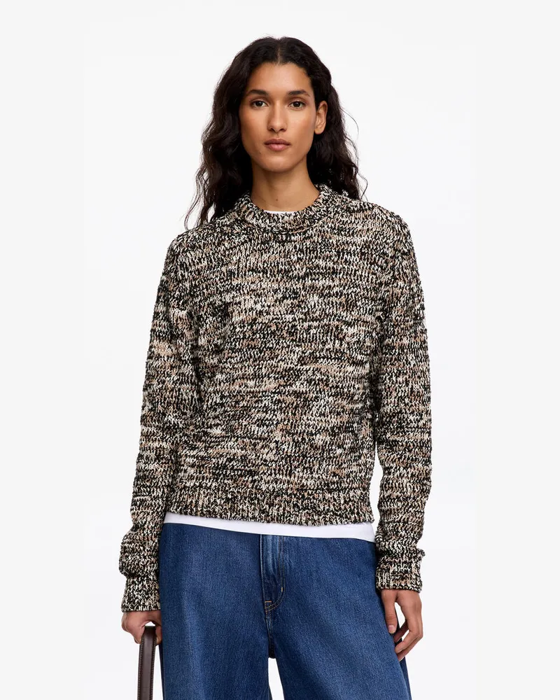 Arket Zweifarbiger Pullover -Schwarz Schwarz