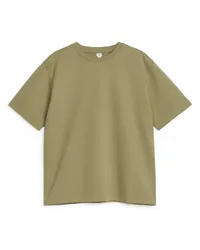 Arket Interlock-T-Shirt Khaki