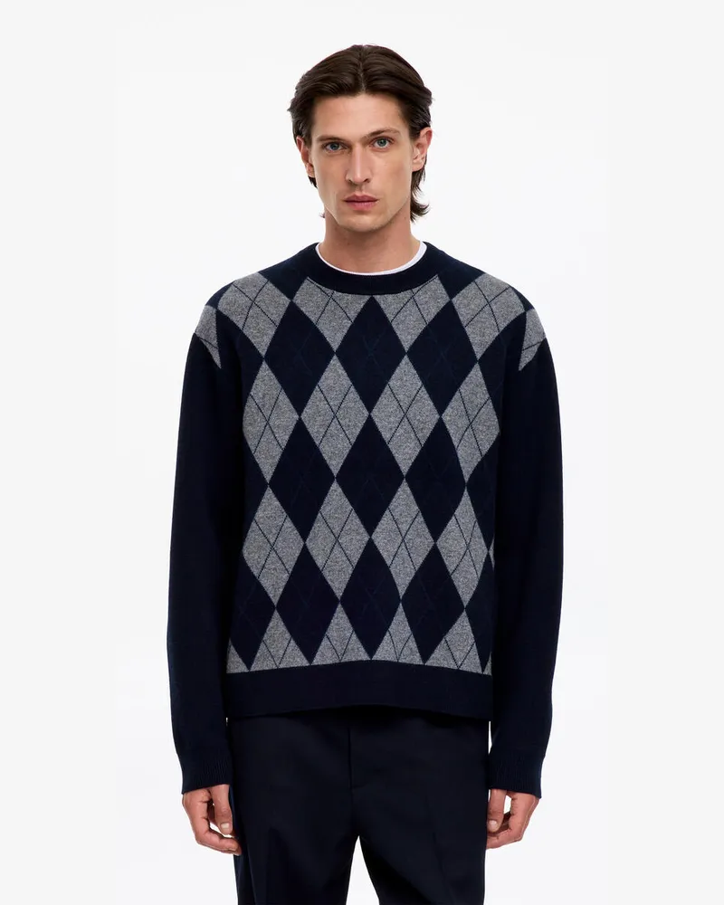 Arket Argyle-Pullover -Blau Blau
