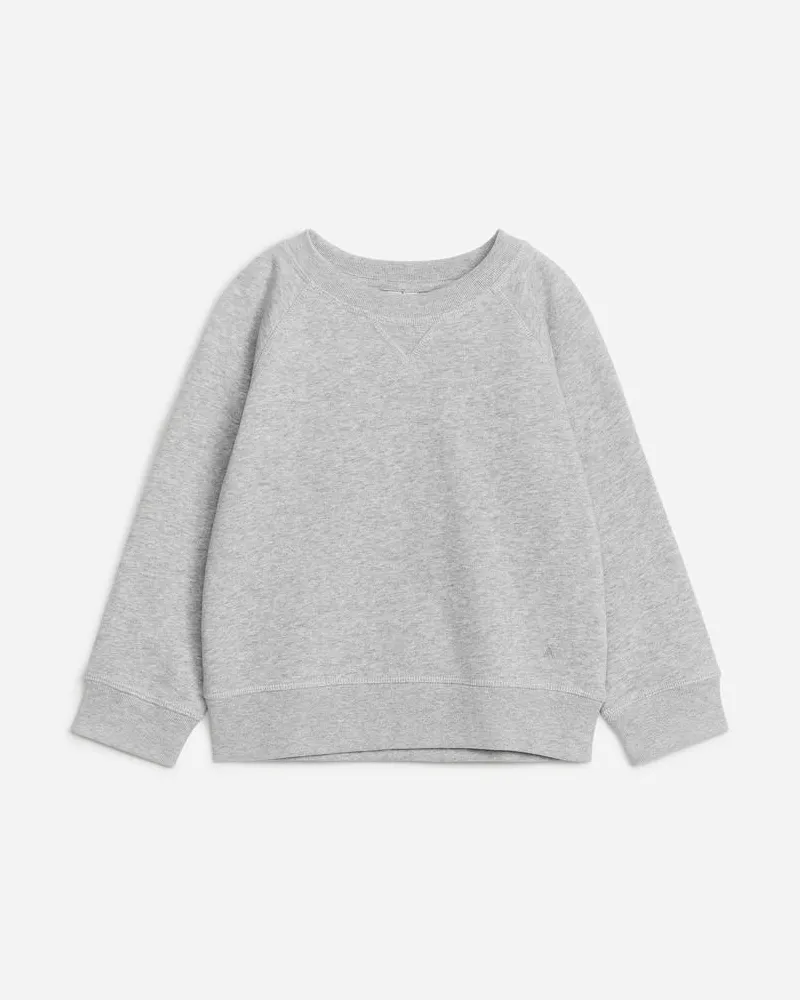Arket Sweatshirt Aus Baumwolle - Grau Graumeliert