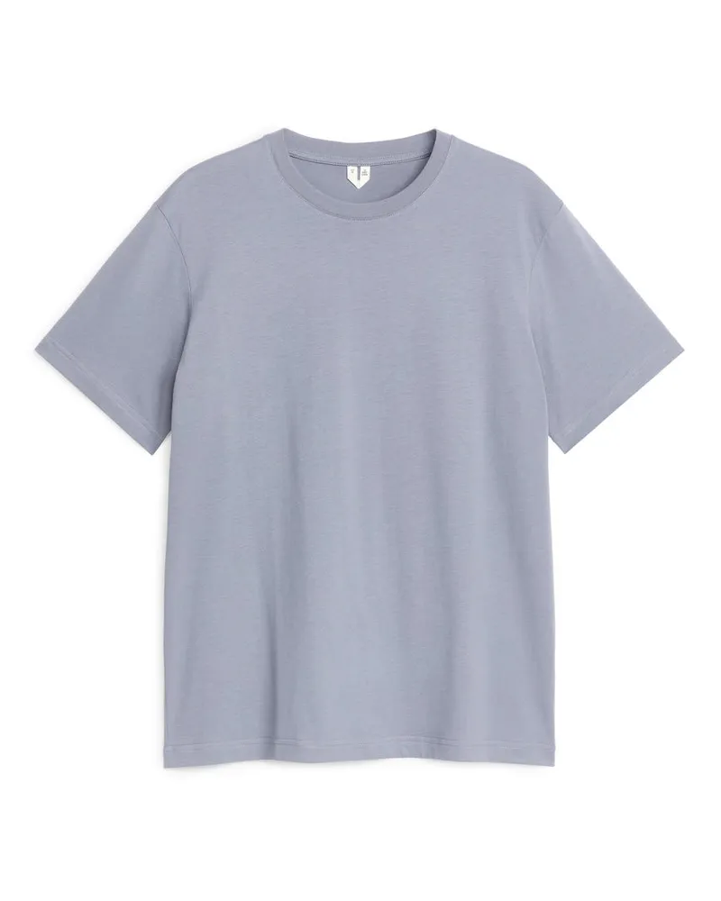 Arket Leichtes T-Shirt - Blau Taubenblau