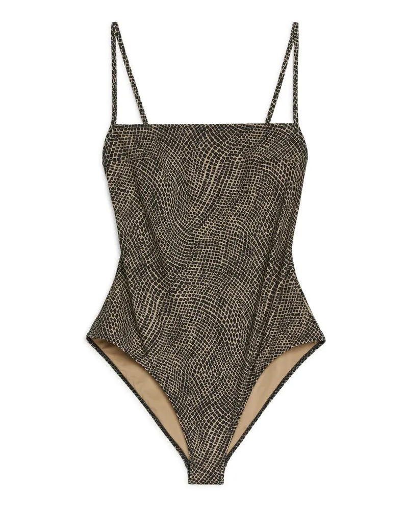 Arket Badeanzug Mit Eckigem Ausschnitt -Beige Beige