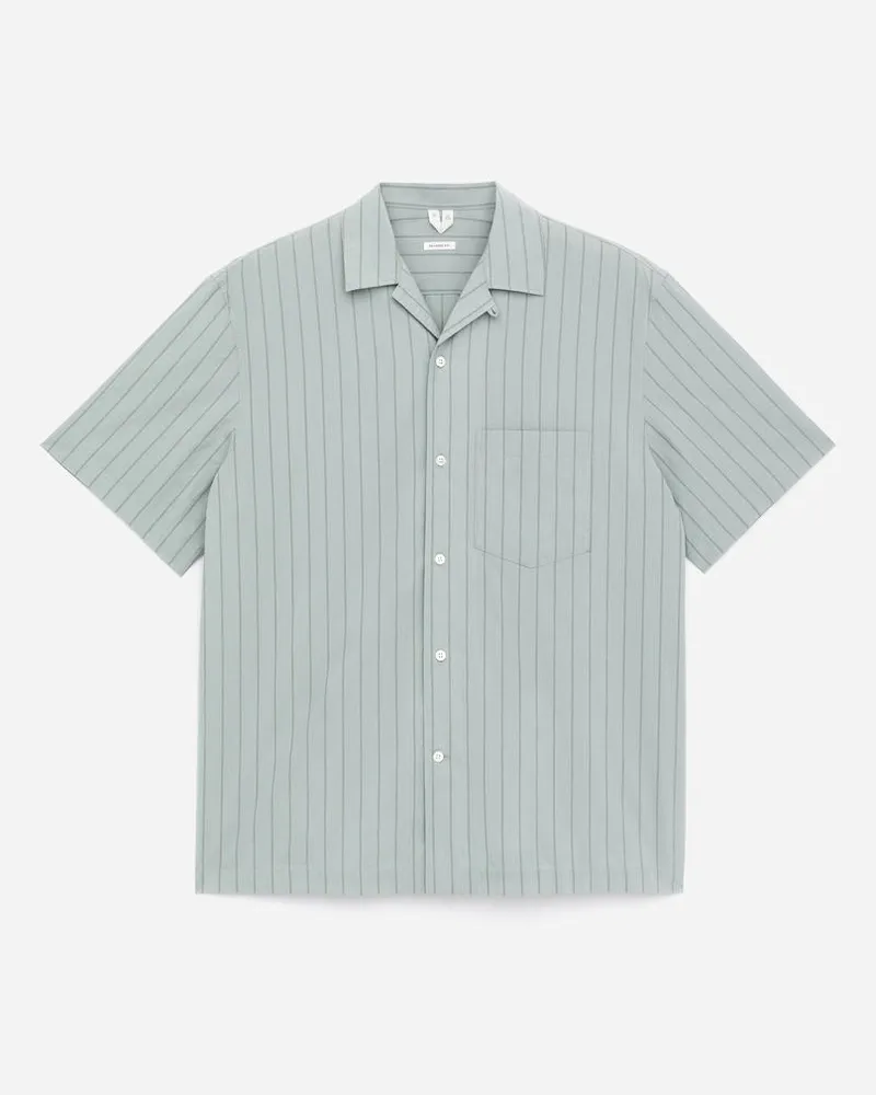 Arket Baumwollhemd Mit Kubanischem Kragen -Türkis Türkis