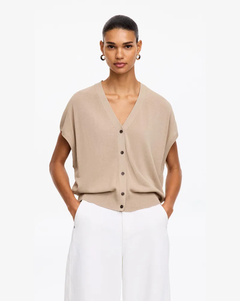 Arket Strickweste -Beige Beige