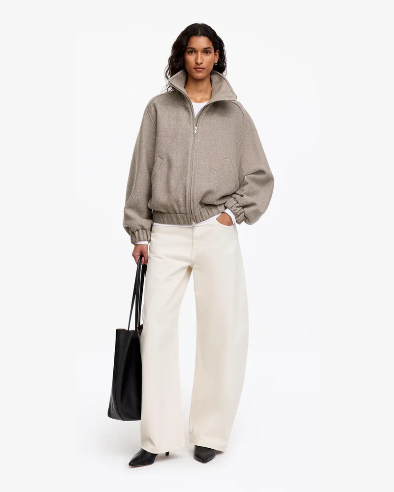 Arket Jacke Aus Wollmischung -Beige Beige