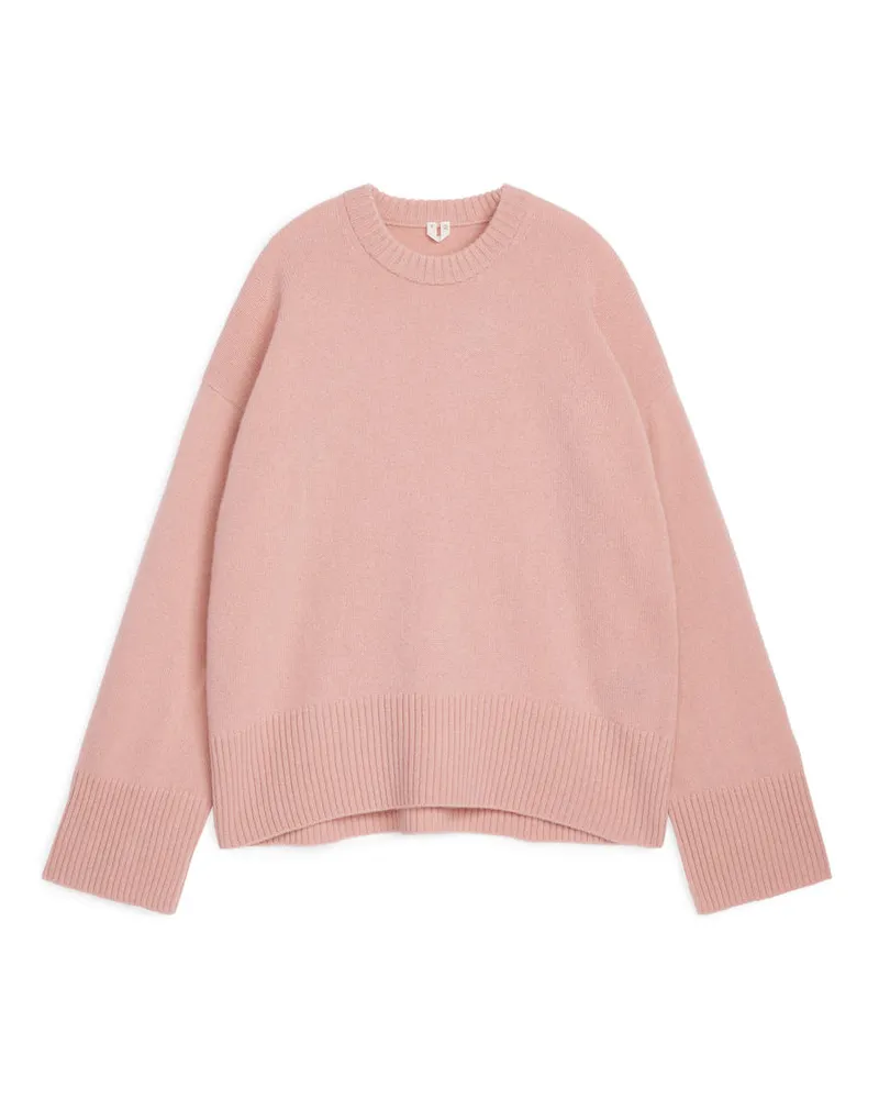 Arket Lässiger Pullover Aus Kaschmir Und Wolle - Rosa Rosa