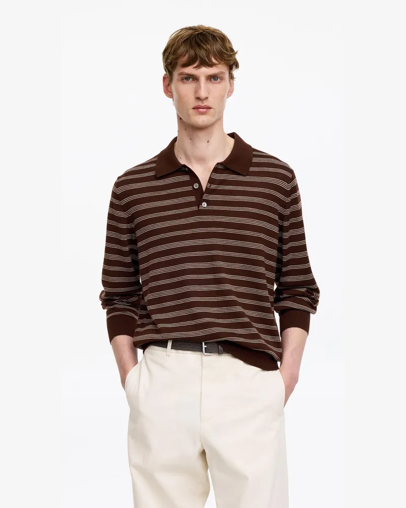 Arket Polopullover Aus Merinowolle -Braun Braun