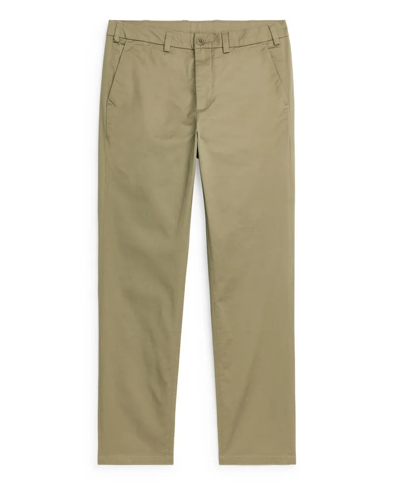 Arket Schmale Stretch-Chinohose - Beige Khaki