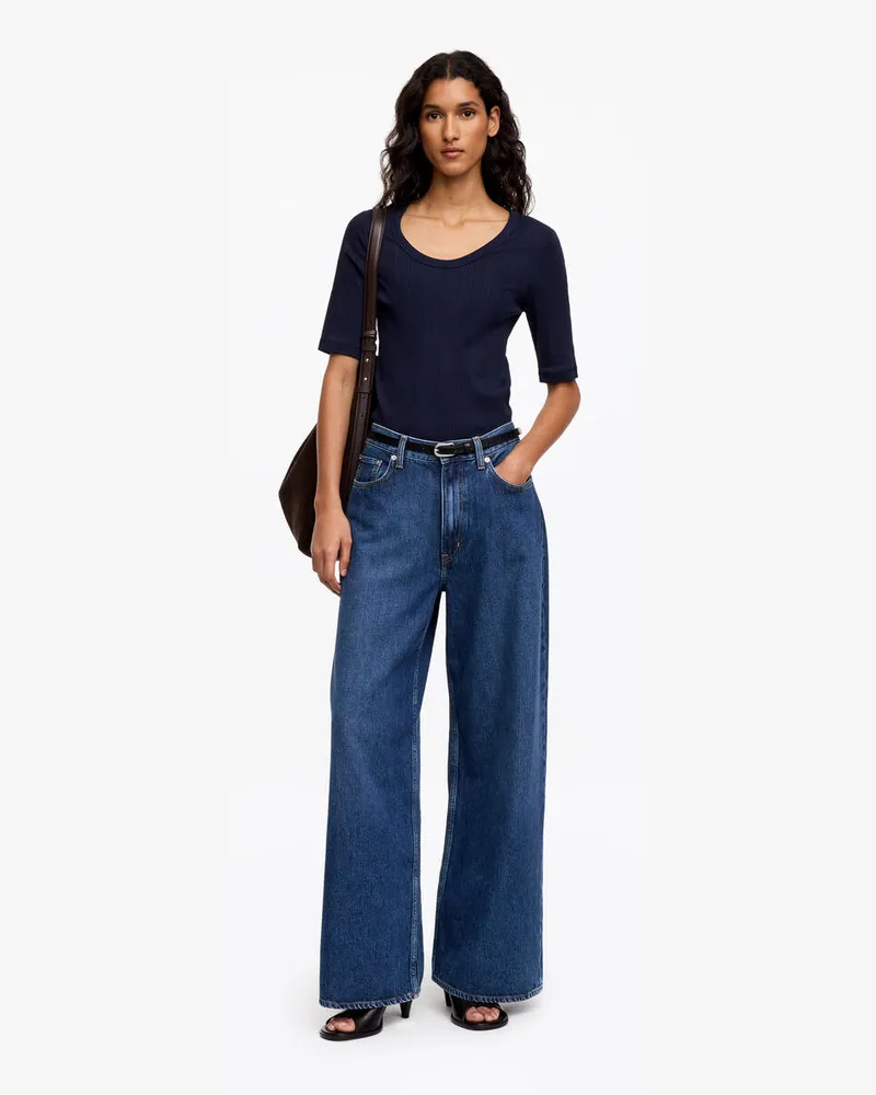 Arket CEDAR Oversized Wide Jeans -Blau Blau