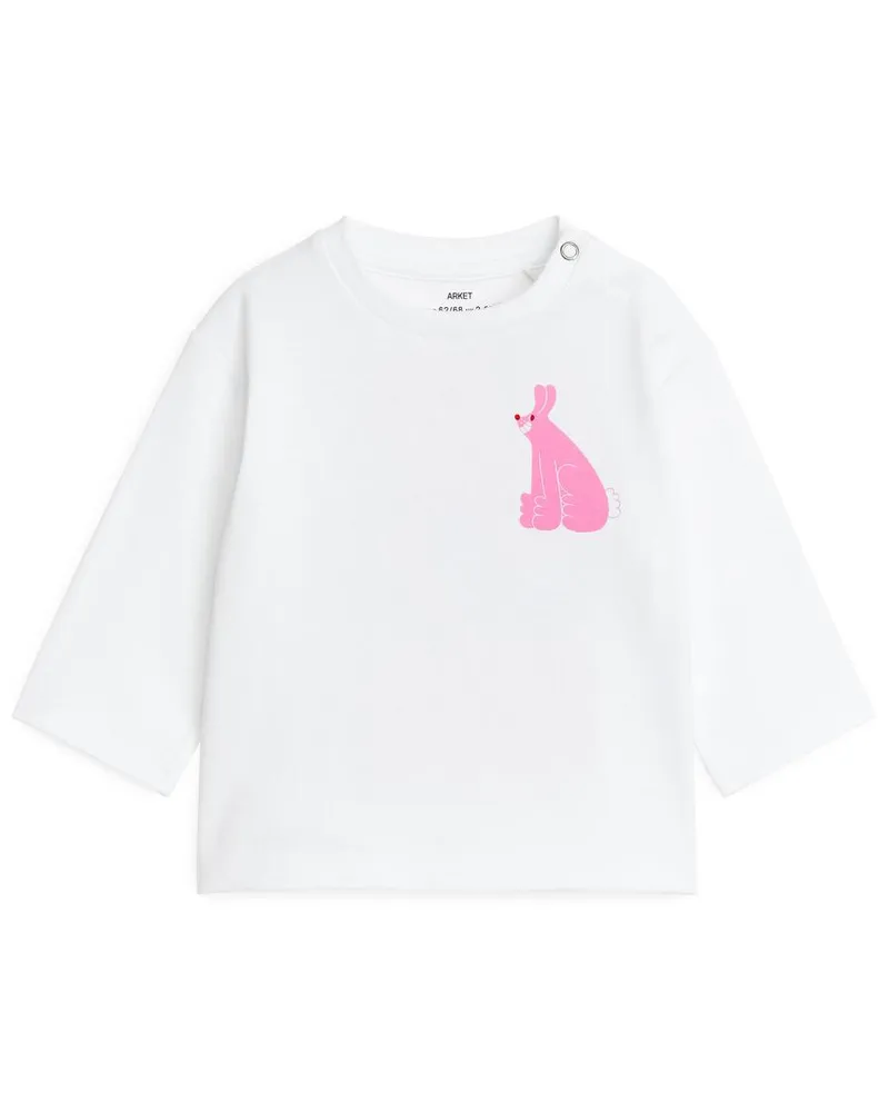 Arket Langärmeliges T-Shirt Von  Und Yuk Fun - Blau|Mehrfarbig|Rosa|Rot|Türkis|Weiß Weiß