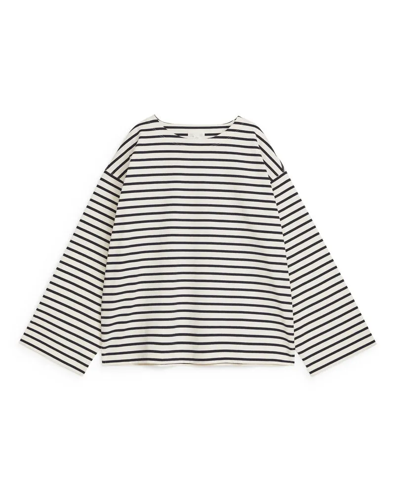 Arket Langarmshirt - Blau|Weiß|Mehrfarbig Weiß
