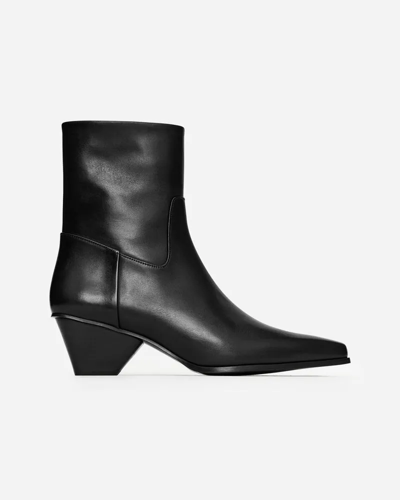 Arket Cowboy-Stiefel Aus Leder - Schwarz Schwarz