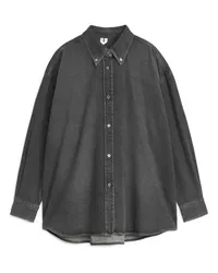 Arket Oversize-Jeanshemd Schwarz