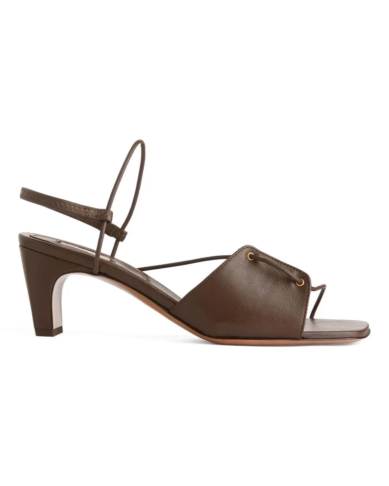 Arket Riemensandalen Aus Leder - Braun Dunkelbraun