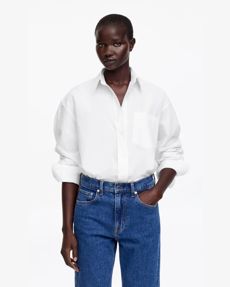 Arket Baumwollhemd -Weiß Weiß