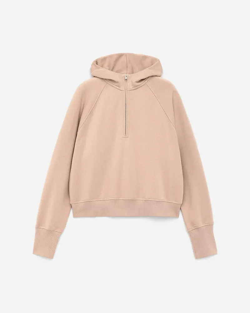 Arket Kapuzensweatshirt Mit Kurzem Reißverschluss -Beige Beige