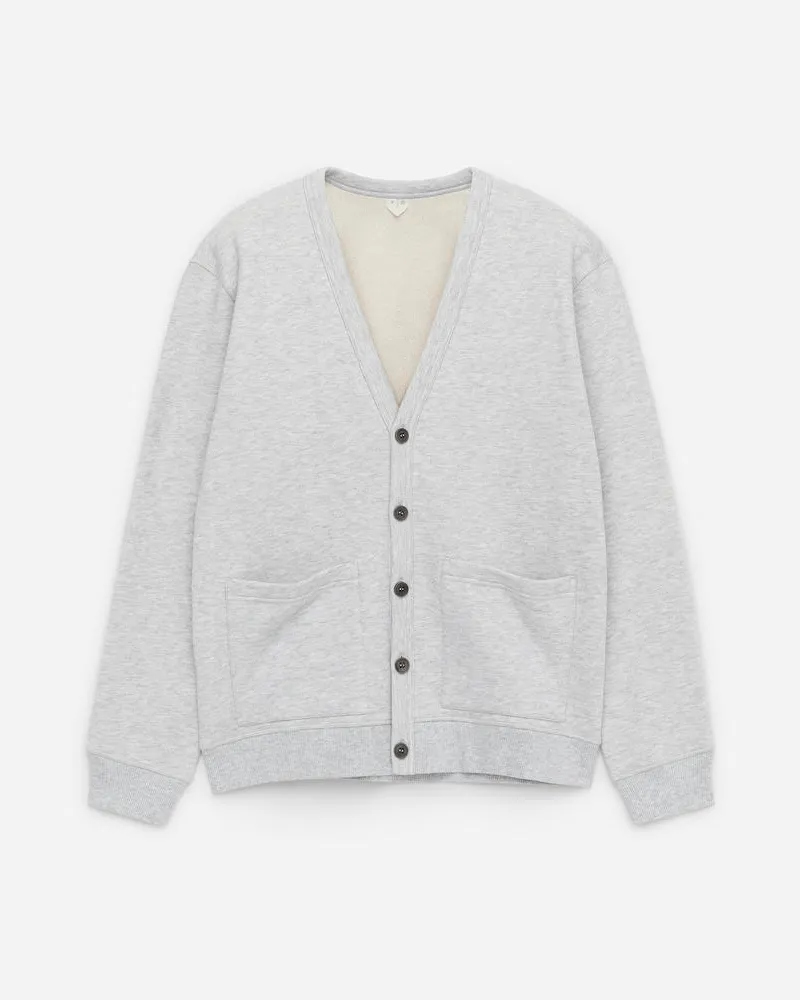 Arket Strickjacke Aus Baumwolljersey - Grau Hellgrau