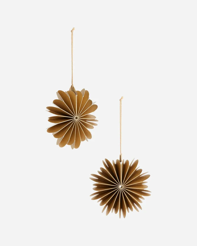 Arket Schneeflockenornamente, 2Er-Set - Goldfarben Gold