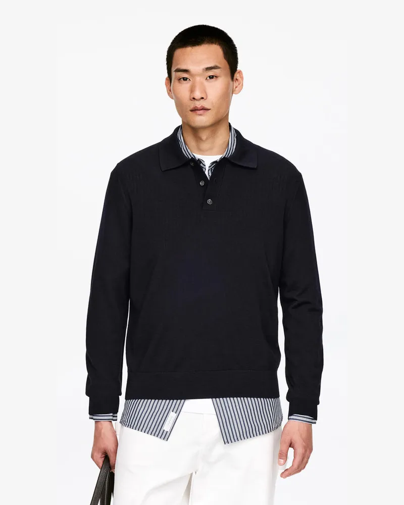 Arket Polopullover Aus Merinowolle -Blau Blau