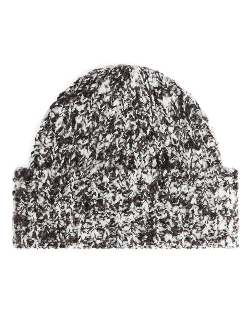 Arket Bouclé-Beanie -Schwarz Schwarz