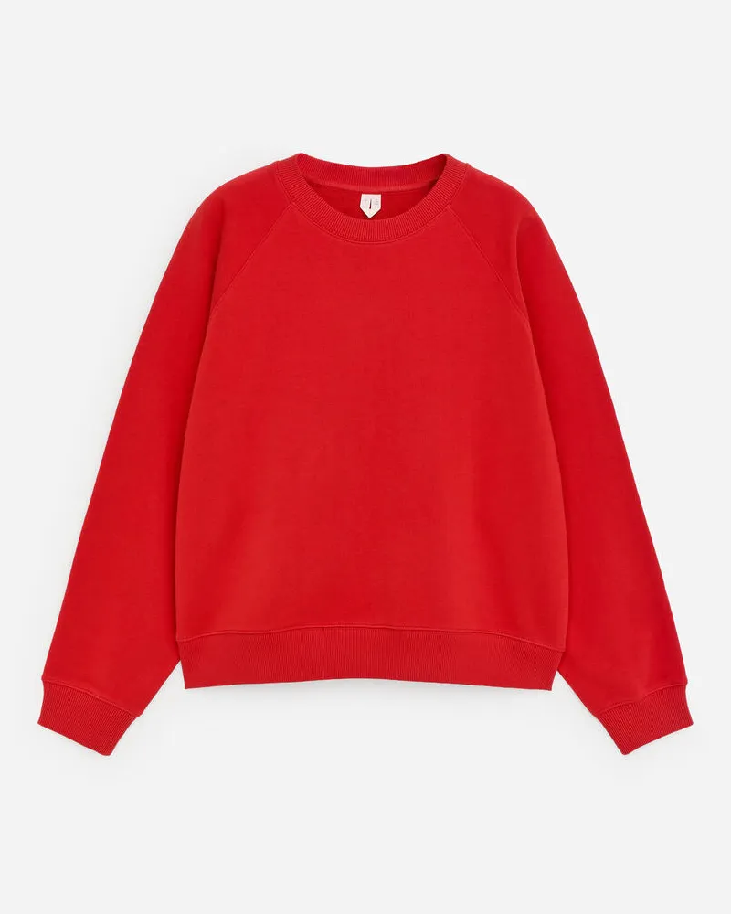 Arket Frottee-Sweatshirt -Rot Rot