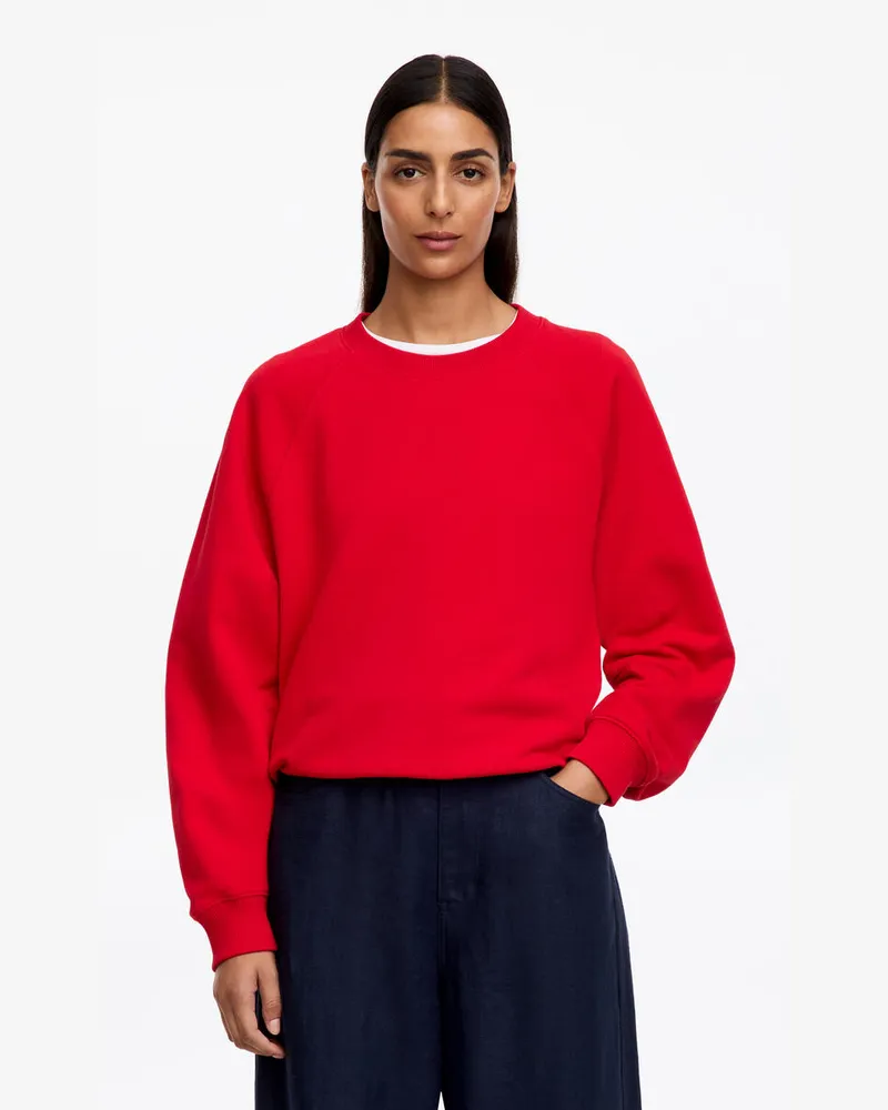 Arket Frottee-Sweatshirt -Rot Rot