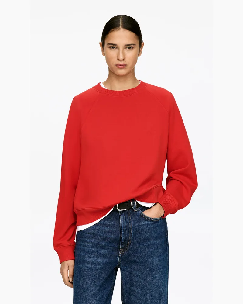 Arket Frottee-Sweatshirt -Rot Rot