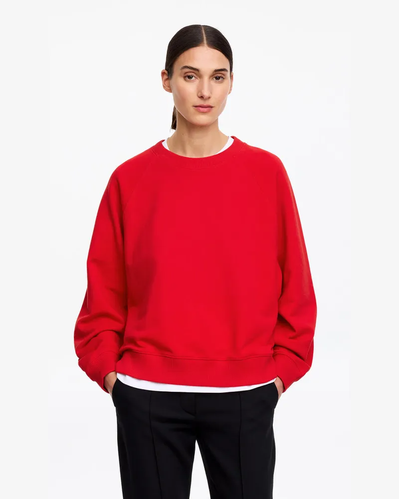 Arket Frottee-Sweatshirt -Rot Rot