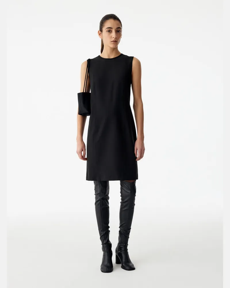 Arket Shiftkleid Aus Wollmischung -Schwarz Schwarz