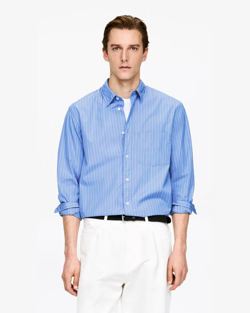 Arket Legeres Popeline-Hemd -Blau Blau