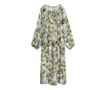 Cupro-Kleid mit Slowflower-Print