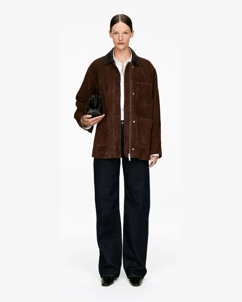 Arket Velourslederjacke -Braun Braun