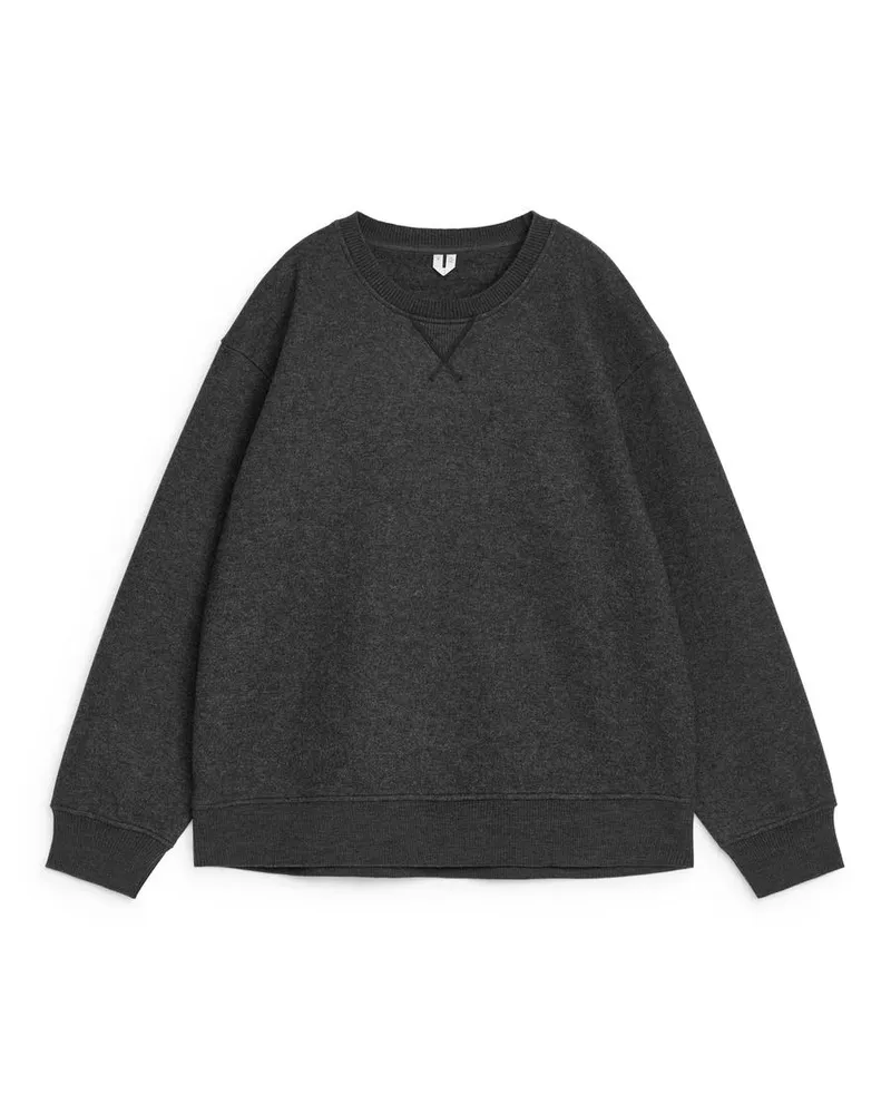 Arket Lockerer Wollpullover - Grau Dunkelgrau