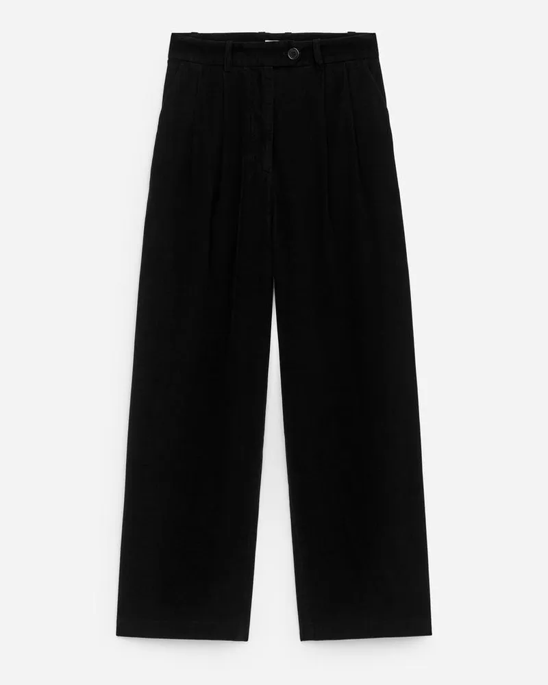 Arket Cordhose Mit Hohem Bund -Schwarz Schwarz