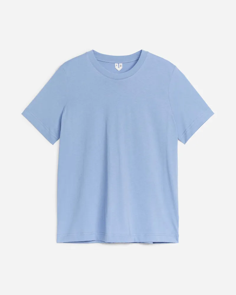 Arket Lily Leichtes T-Shirt - Blau Hellblau
