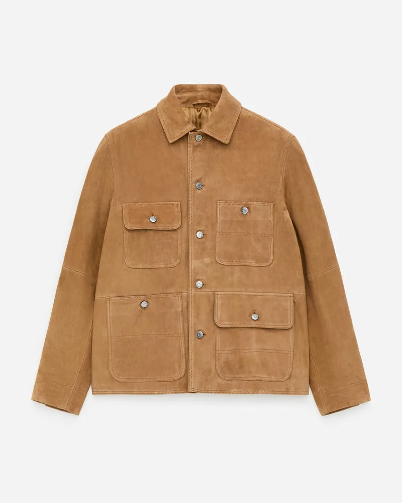 Arket Velourslederjacke -Beige Beige
