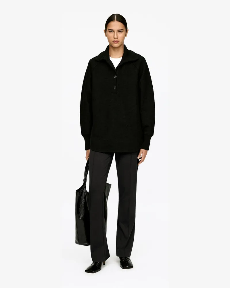 Arket Stretchhose Mit Reißverschluss-Detail -Schwarz Schwarz