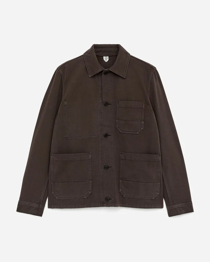 Arket Überhemd Aus Überfärbtem Twill - Beige Braun